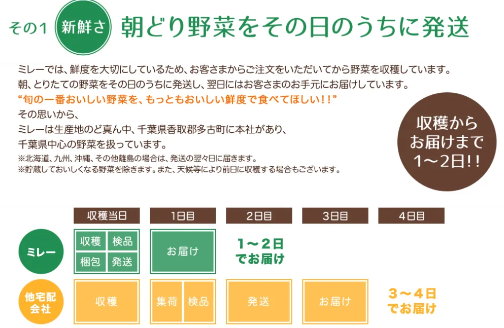 ②配送頻度や対応エリアについて