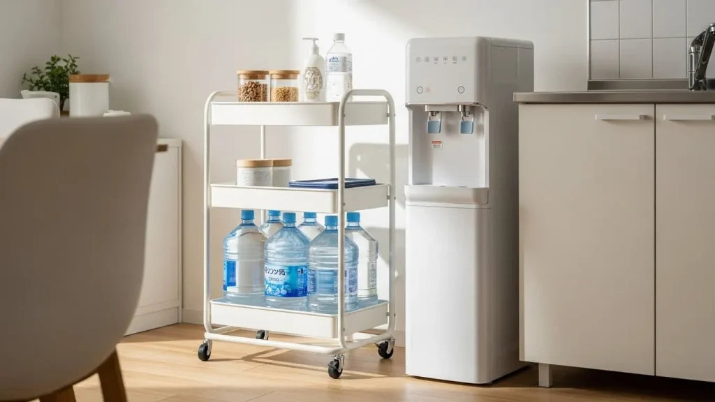 ワゴンとキャスターで交換が楽