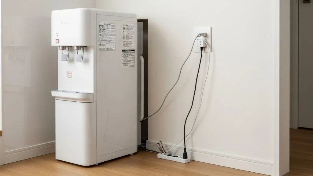 壁距離放熱とコンセント延長コード