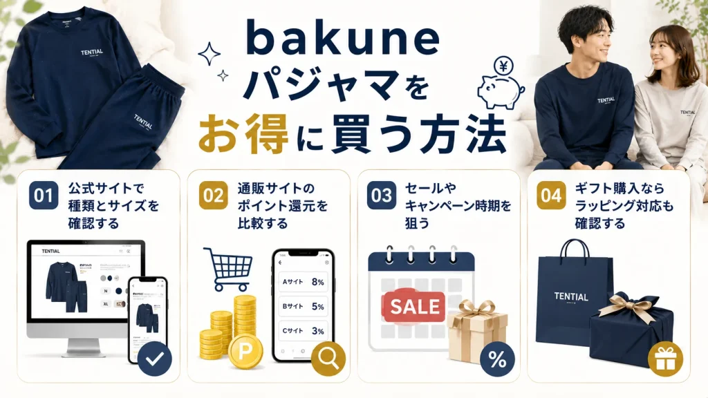 bakuneのパジャマをお得に買う方法