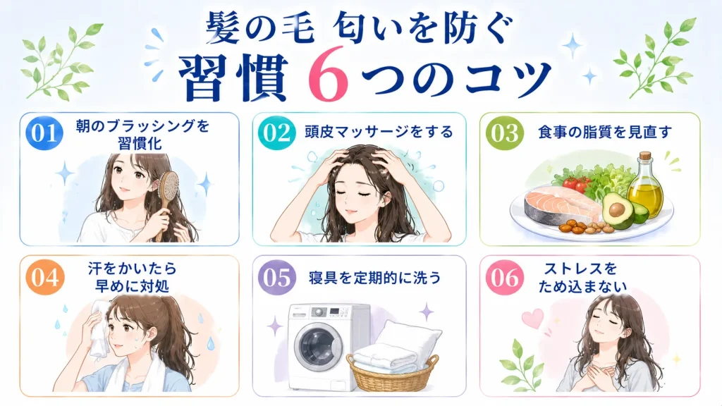 髪の毛 匂いを防ぐ習慣6つのコツ