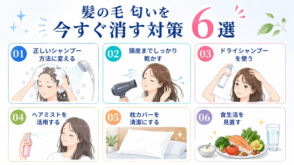 髪の毛 匂いを今すぐ消す対策6選